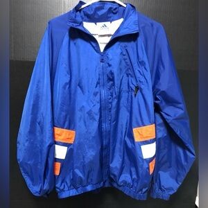 ⛵️Adidas Vintage Blue Windbreaker Zip Up Jacket w/Hood
